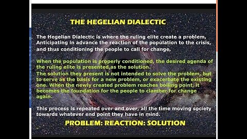 Hegelian dialectic...