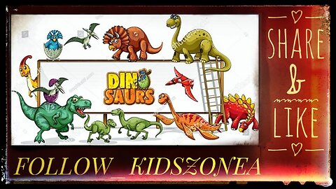 Dinosaur cartoon explore dino world 3D