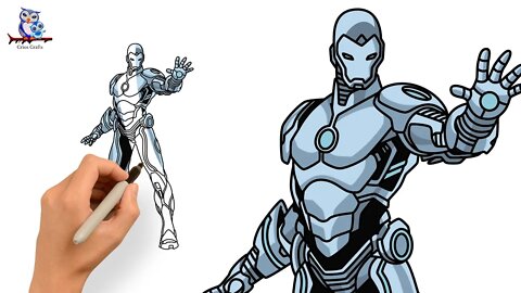 How To Draw Superior Iron Man Full Body Marvel - Tutorial