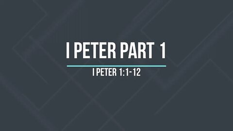 I Peter Part 1