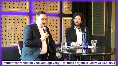 Jan Lipavský v Ostravě - Debata s ministrem zahrahraničí Ostrava 18.4.2024