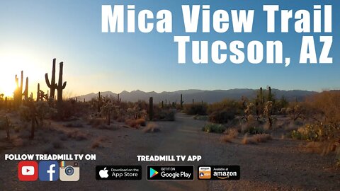 Virtual Run on Mica View Trail at Sunset in Tucson Arizona