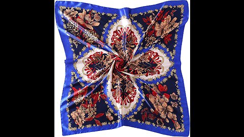vimate 35" Square Silk Like Head Scarf - Women's Fashion Silk Feeling Scarf for Hair Wrapping a...