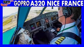Aer Lingus Airbus A320 landing in Nice | Flight Deck GoPro View