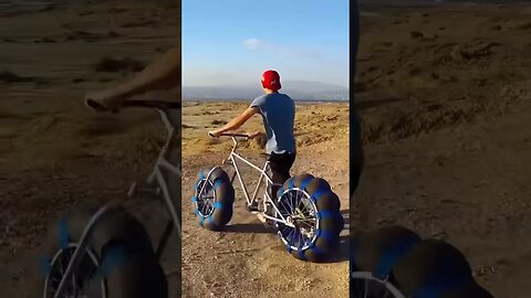 Off-road bike on giant wheels 🚲 #shorts