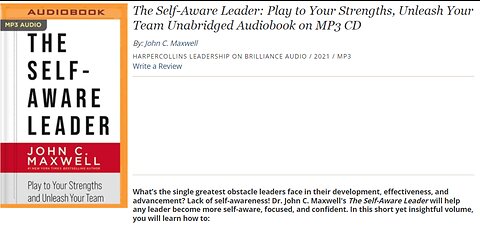 The Self-Aware Leader: Play to Your Strengths, Unleash... by John C. Maxwell | Full #Audiobook #PDF