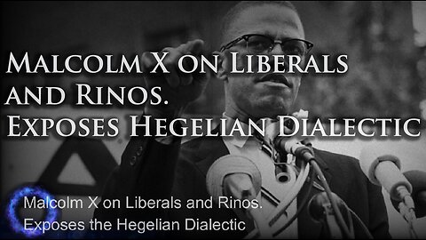 Malcolm X on Liberals and Rinos- Exposes the Hegelian Dialectic System