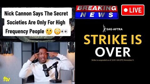 Nick Cannon Says This About Secret Societies |STRIKE OVER! Actors Strikes Deal With Major Studios