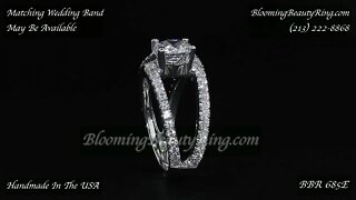 BBR 685E Diamond Engagement Ring By Blooming Beauty Ring Company