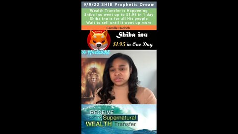 Shiba Inu rise to $1.95 in One Day, Wealth Transfer prophetic dream - Camille Hedrick 9/9/22