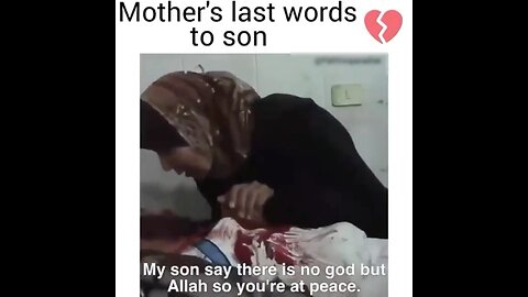 mother's last words to her injured son #freepalastine #islam #quran