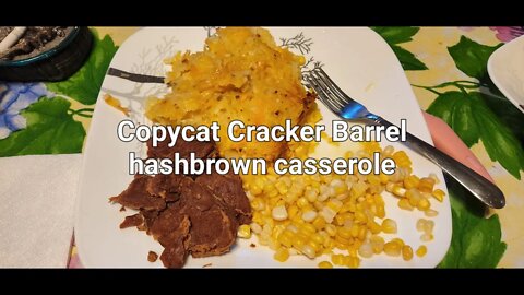 Copy cat Cracker Barrel Hash brown Casserole #hashbrownrecipe