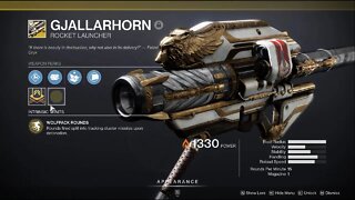 Destiny 2 Gjallarhorn Wolfpack Rounds And Out Fly The Wolves Quest Complete Playthrough PC 4k