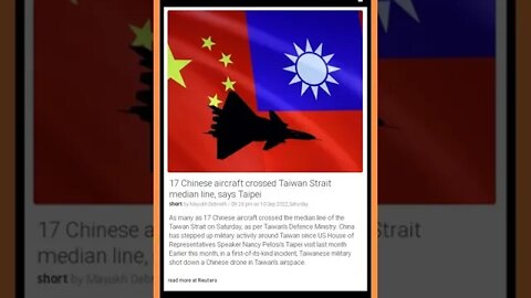 17 Chinese aircraft crossed Taiwan Strait median line, says Taipei