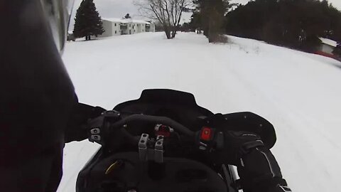 Snowmobile Trail Riding (Gaylord Michigan) Part 16