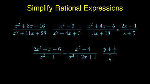 Rational Expressions Explained #algebra #rationalexpression