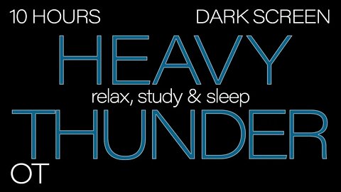 FALL ASLEEP FAST | Heavy Rain & Thunder Sounds | Relax | Study | Sleep | Dark Screen | 10 Hours