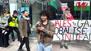 March for Palestinian Children, Barclays, Cardiff Wales