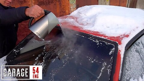 What happens when you POUR boiling water onto a frozen windshield