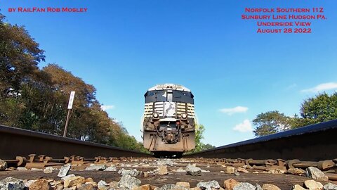 UNDERSIDE VIEW of Norfolk Southern 11Z on the Sunbury Line at Hudson Pa. August 28 2022 #NS11Z
