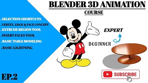 Blender 3.5 Tutorial - 3D Animation Course - Episode 2 By (KUKRI) In Hindi/Urdu