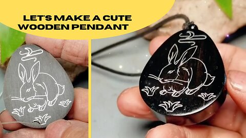 Let's make a cute wooden pendant |wooden pendant|Woodworking |wood carving |#shorts