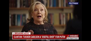 Hillary is losing her mind at Tucker Carlson being in Russia...🤣