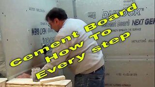 How to Install Cement board, all the steps needed form cutting and installing to waterproofing.