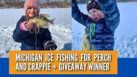 Michigan Ice Fishing For Perch & Crappie + Livingston Lures Giveaway Winner Michigan Fishing Videos
