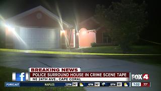 Police presence a Cape Coral home early Monday morning