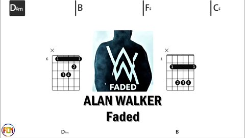 ALAN WALKER Faded - Chords & Lyrics like a Karaoke) HD