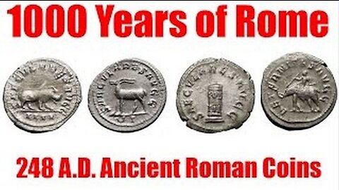 1000 Years of Rome 248AD Silver Roman Coin Collection Emperor PHILIP I the Arab #trustedcoins