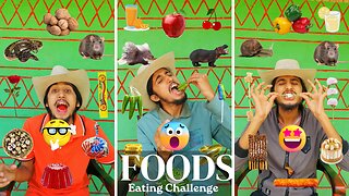 ASMR EATING DIFFERENT FOODS CHALLENGE 😋