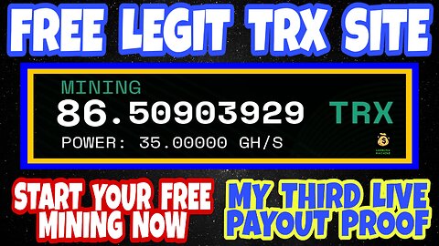 FREE TRX SITE MINING SITE -- MY LIVE WITHDRAW PROOF -- 100% PAYING SITE --