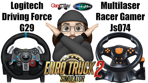 EUROTRUCK SIMULATOR 2 Volante Logitech Driving Force G29 X Multilaser Racer Gamer Js074 - C.Videos