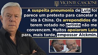 EFEITO ALCKMIN? ARREPENDIDOS, ELEITORES DE LULA COMEÇAM A DEBANDAR. LULA FUGIU DA VIAGEM?