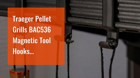 Traeger Pellet Grills BAC536 Magnetic Tool Hooks Accessory, Black & Pellet Grills BAC530 BBQ To...