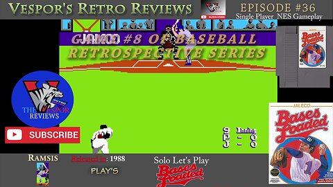 Solo Retro Let's Play |Bases Loaded (NES)| Baseball Retrospective 8 | 🕹️⚾ (w/ dual commentary)