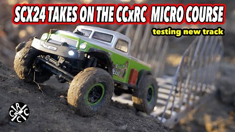 SCX24 B-17 Betty Takes On The CCxRC Micro Course With An Awesome Metal Bridge!