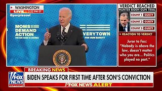 Joe Biden speaks out for the first time about his son's gun charges