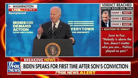Joe Biden speaks out for the first time about his son's gun charges