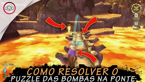 The Legend Of Zelda: Skyward Sword HD, Como REZOLVER o puzzle das BOMBAS na ponte | super dica