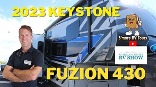 First Look From The 2022 Hershey RV Show 2023 Keystone FUZION 430 Fifth Wheel #hersheyrvshow #rv