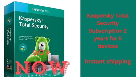 Kaspersky Total Security Subscription 2 years for 5 devices Instant shipping