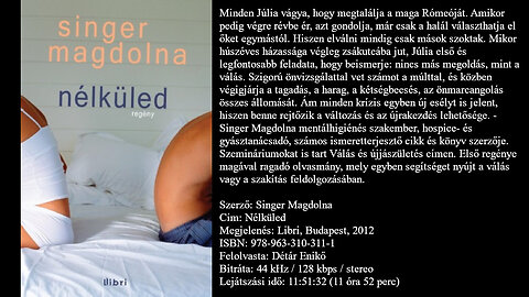 Singer Magdolna: Nélküled. Libri, Budapest, 2012