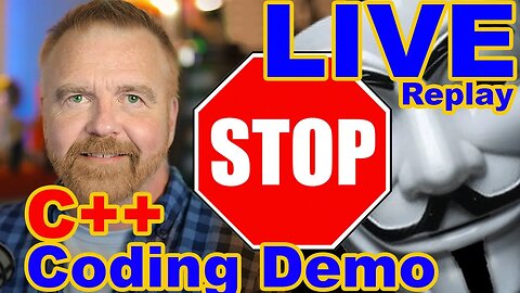 Debounce a STOP switch in C++: Live with Dave in the Source Code Editor! (Live Replay)