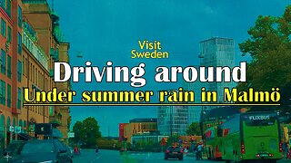 Driving in rainy Malmö, Sweden