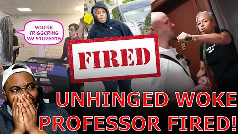 UNHINGED WOKE Professor FIRED For Holding Machete To Reporters Neck After DESTROYING Pro Life Table!