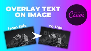 How to OVERLAY TEXT on IMAGE with CANVA - Easy Tutorial