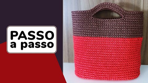 Bolsa de crochê com fio NÁUTICO | crochet bag